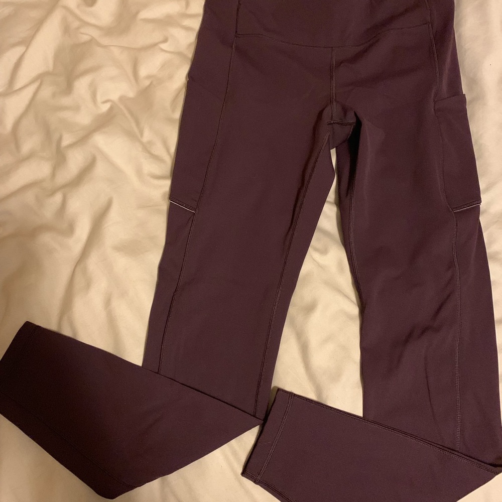 Lululemon full length eggplant colored leggings